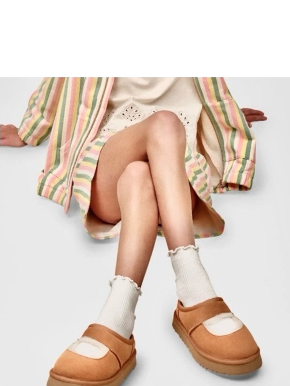UGG Women’s Bea Tan Mary Jane Platform Clog Mules